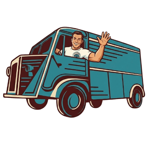 Illustration : Manu et son camion de débarras